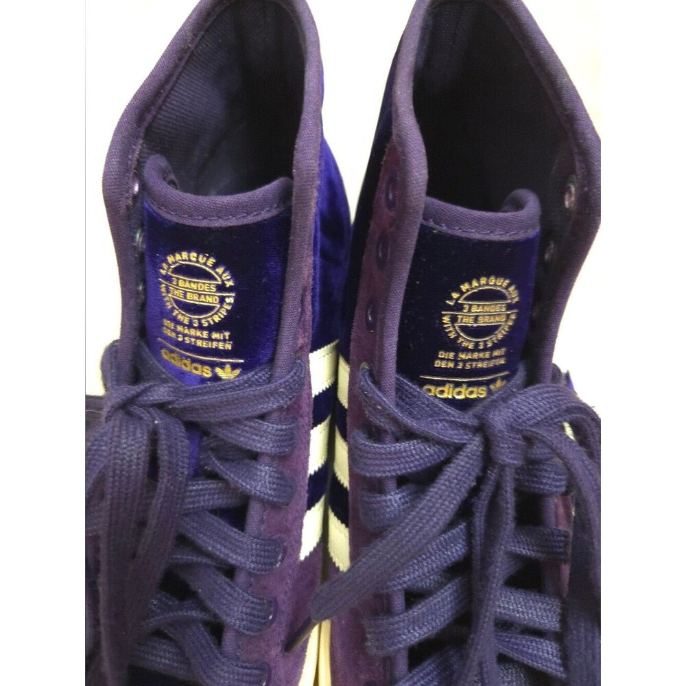 Adidas Men's Matchcourt High RX Na-Kel Smith Purple Velvet Sneaker Size 9 - Picture 2 of 9